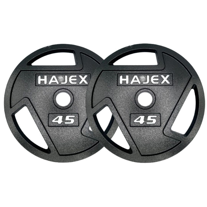 Plaques de poids en fonte HAJEX Tri Grip