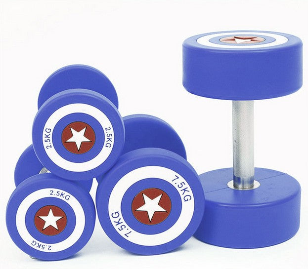 Blue Captain America Dumbbells