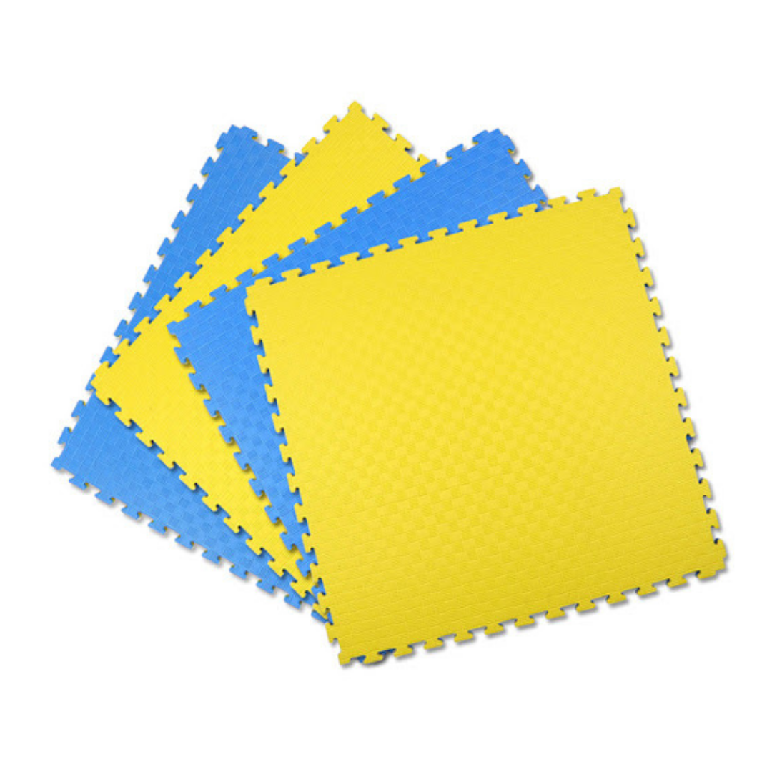 Double Layer Interlocking Sports Mat Yellow Blue