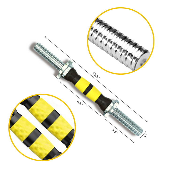 Yellow Dumbbell Handles HAJEX