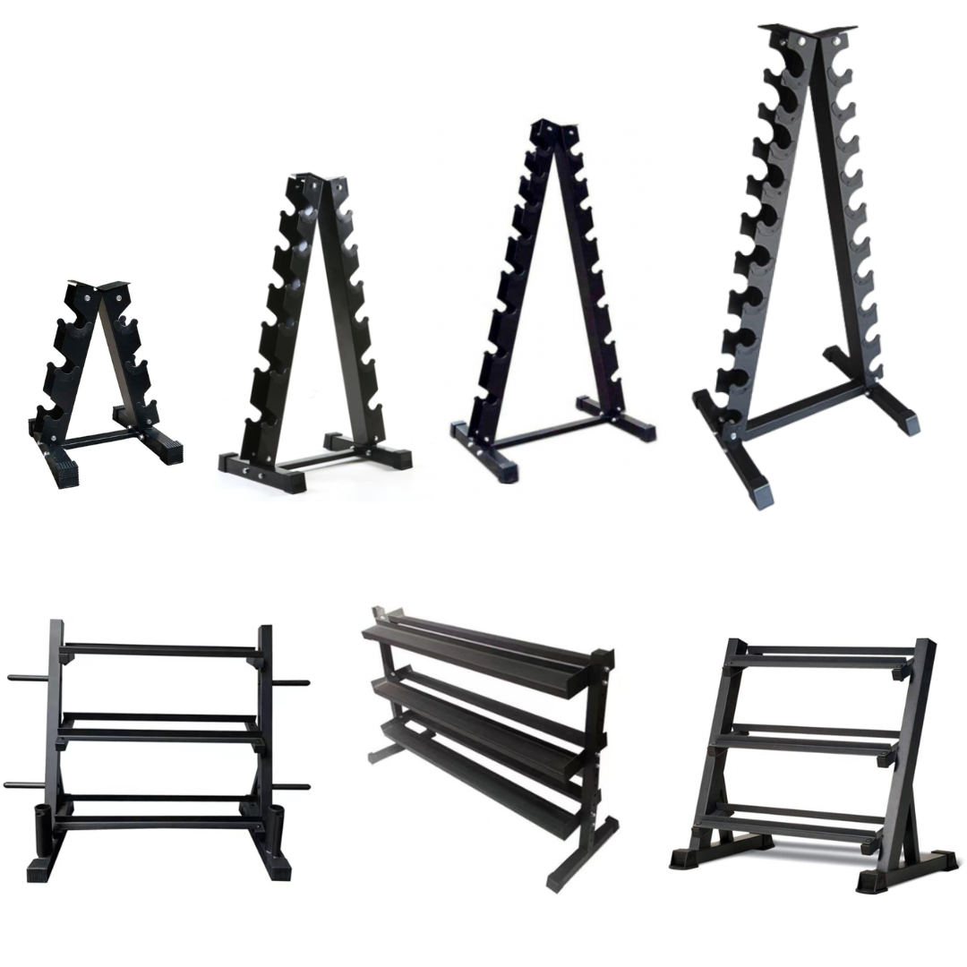 Steel Dumbbell Racks Vertical & Horizontal (3, 6, 8, 10 Levels) – HAJEX