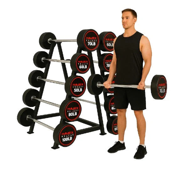 Ensembles d'haltères à poids fixe Straight et EZ Curl - 20 à 100 LB