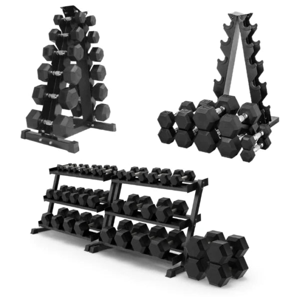 Haltères hexagonaux en caoutchouc au Canada (2,5 à 120 LB)