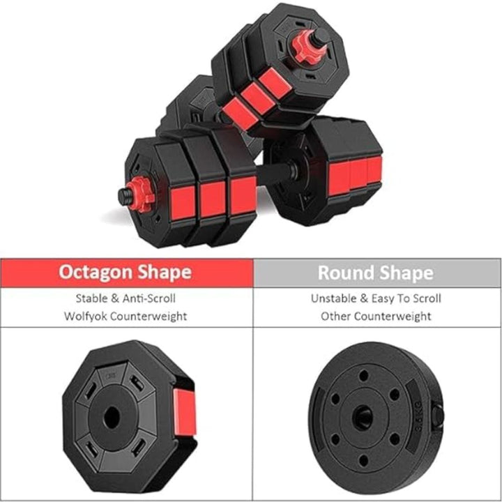 Octagon cement dumbbell 20kg set (1)