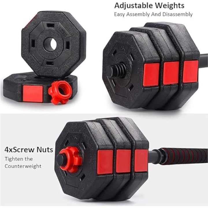 Octagon cement dumbbell 20kg set (2)