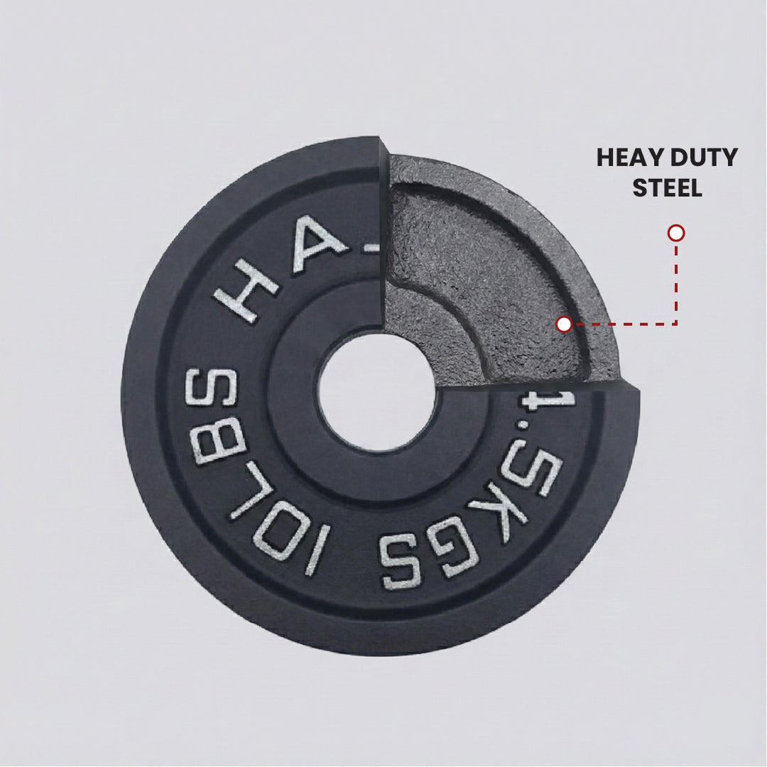 Cast Iron Weight Plates - Standard, Olympic in LBs, KGs