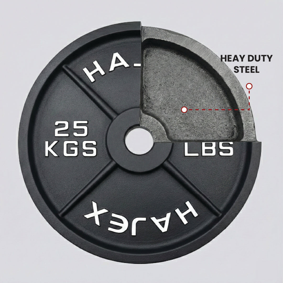 Cast Iron Weight Plates - Standard, Olympic in LBs, KGs