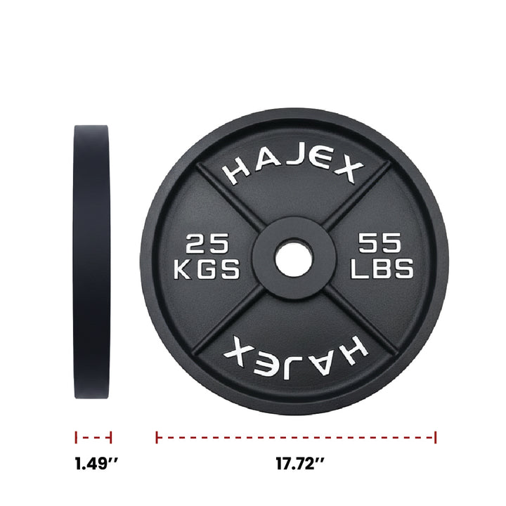 Cast Iron Weight Plates - Standard, Olympic in LBs, KGs