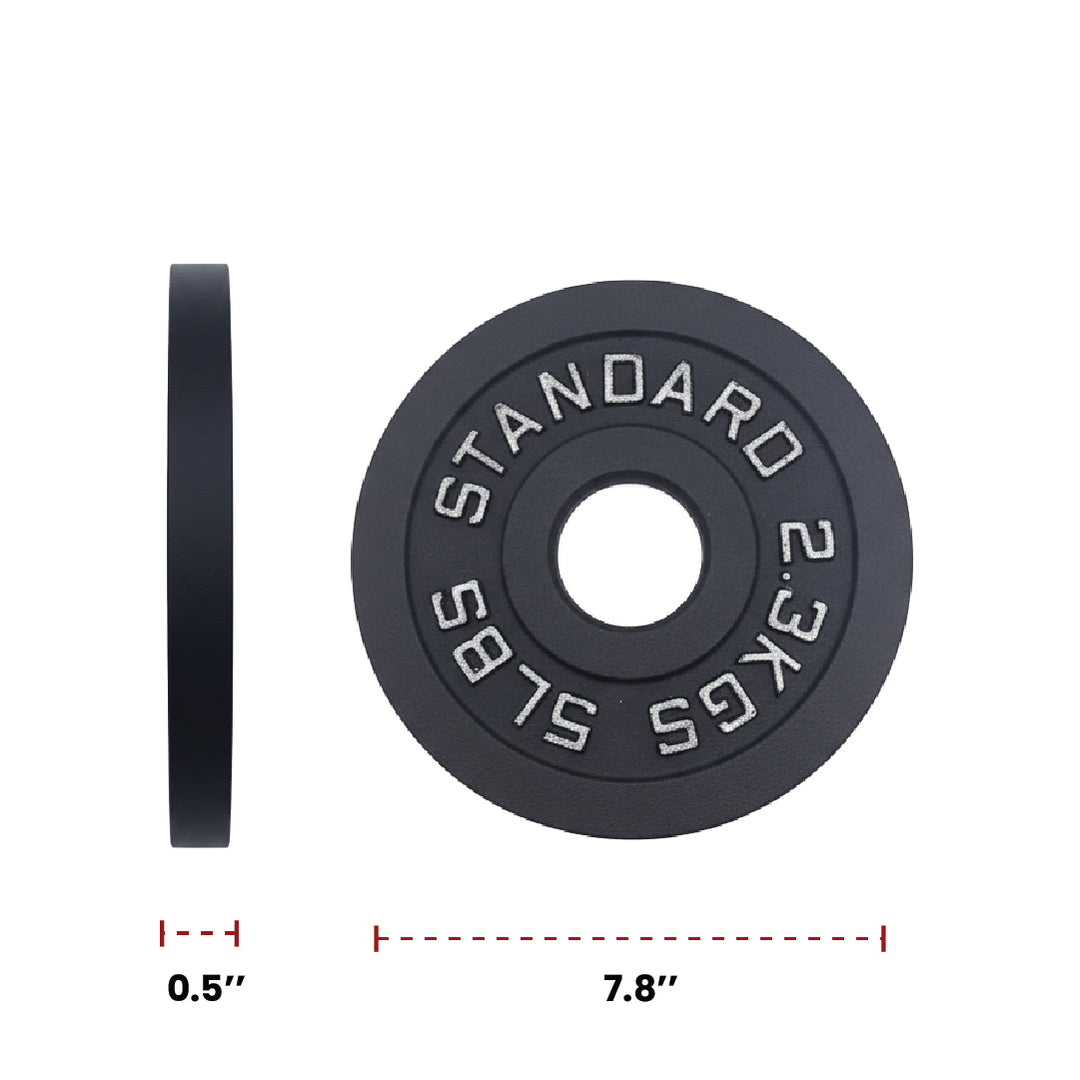 Cast Iron Weight Plates - Standard, Olympic in LBs, KGs