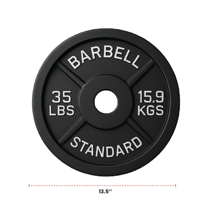 Plaques de poids en fonte – Standard et olympique en LB et KG