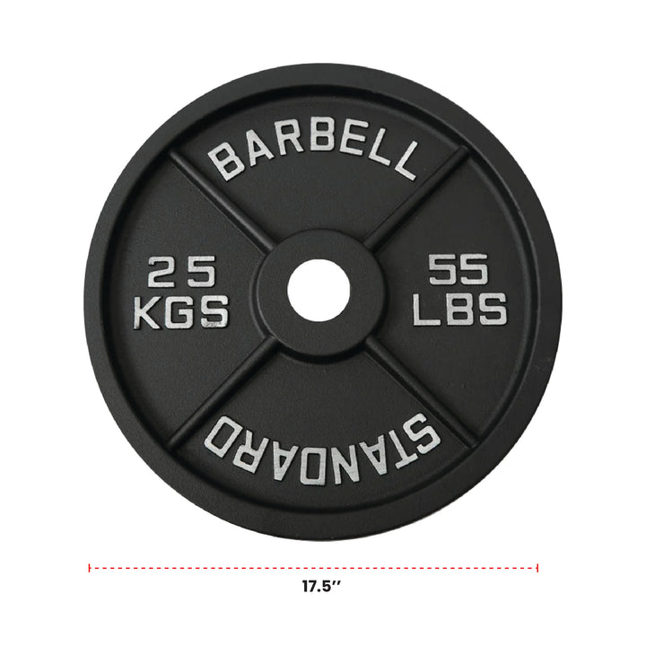 Plaques de poids en fonte – Standard et olympique en LB et KG