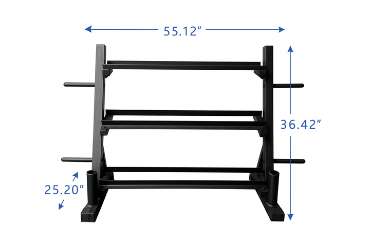Supports d'haltères en acier verticaux et horizontaux (3, 6, 8, 10 niveaux)