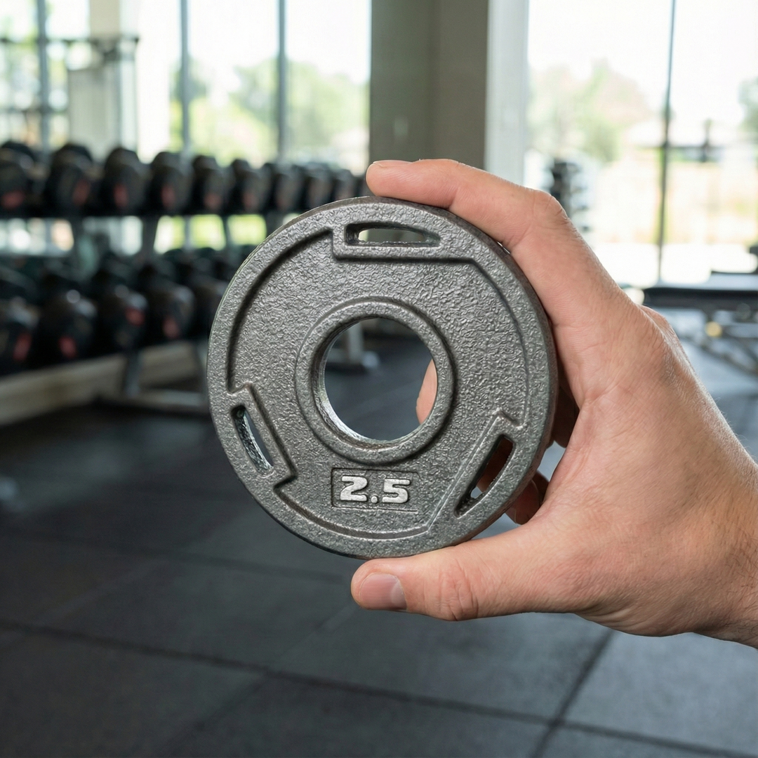 Plaques de poids en fonte HAJEX Tri Grip