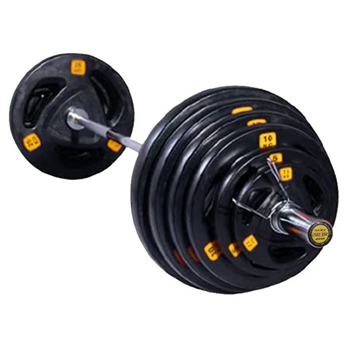 Olympic Rubber Weight Plates with 6ft Olympic Bar (2 Inch)