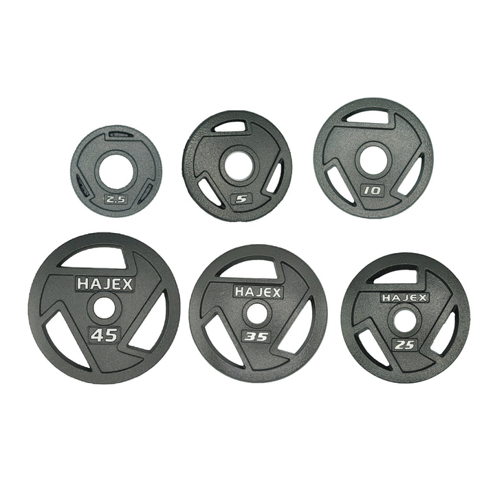 Plaques de poids en fonte HAJEX Tri Grip