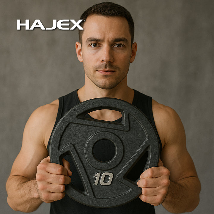 Plaques de poids en fonte HAJEX Tri Grip