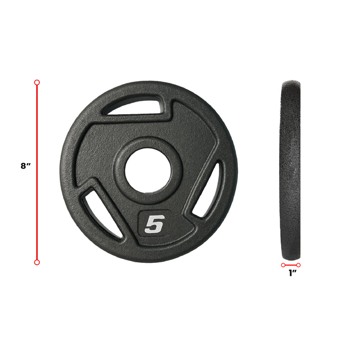 Plaques de poids en fonte HAJEX Tri Grip