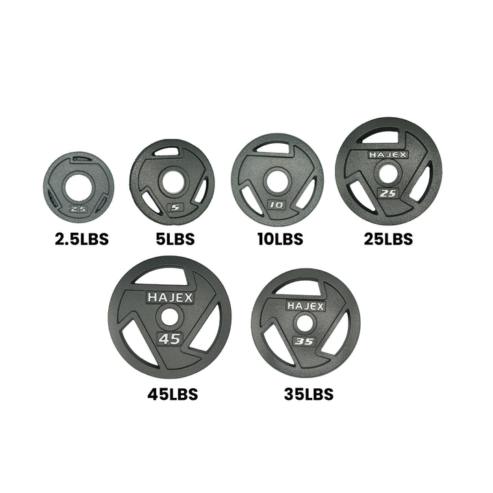 Plaques de poids en fonte HAJEX Tri Grip