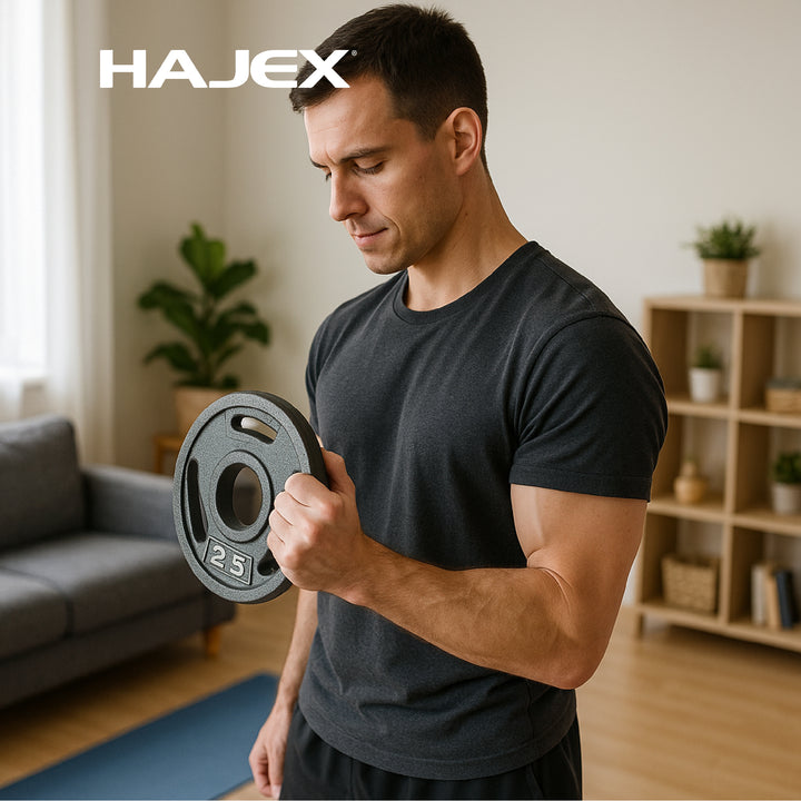 Plaques de poids en fonte HAJEX Tri Grip