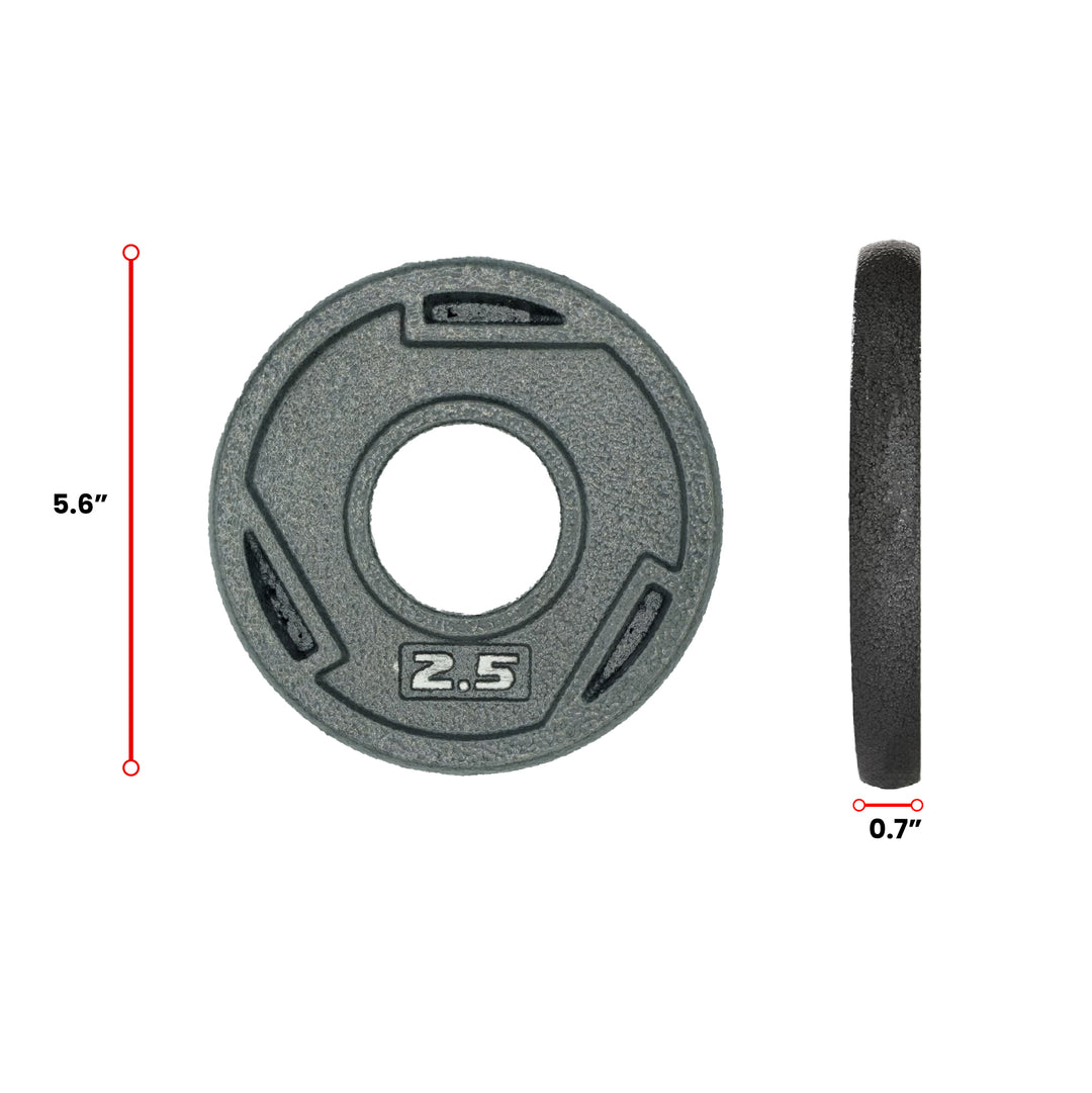 Plaques de poids en fonte HAJEX Tri Grip