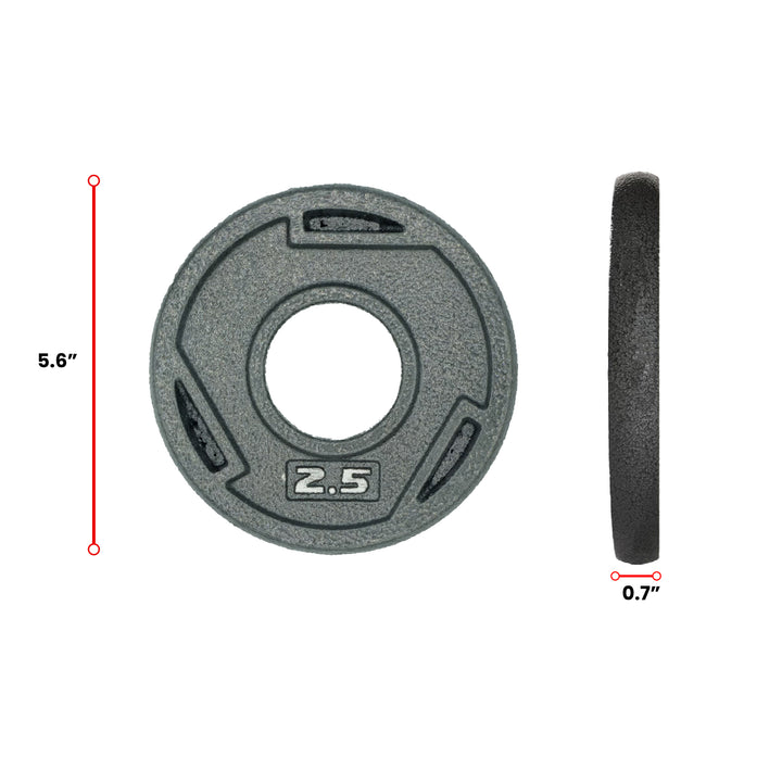 Plaques de poids en fonte HAJEX Tri Grip