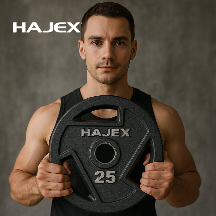 Plaques de poids en fonte HAJEX Tri Grip