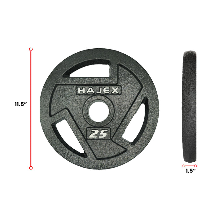 Plaques de poids en fonte HAJEX Tri Grip