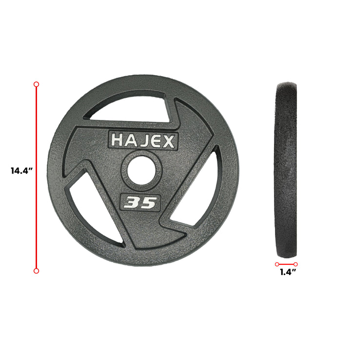 Plaques de poids en fonte HAJEX Tri Grip