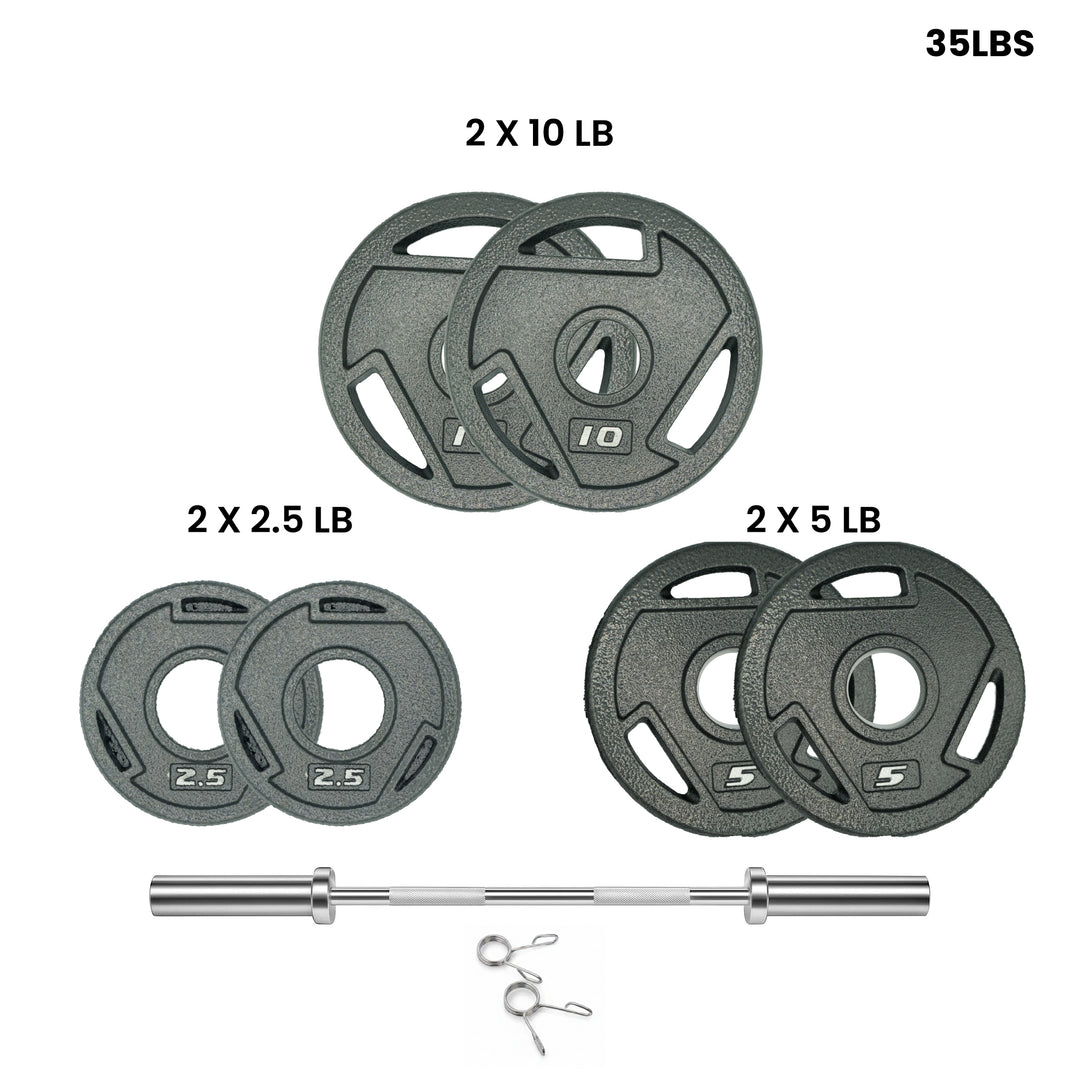 Plaques de poids en fonte HAJEX Tri Grip
