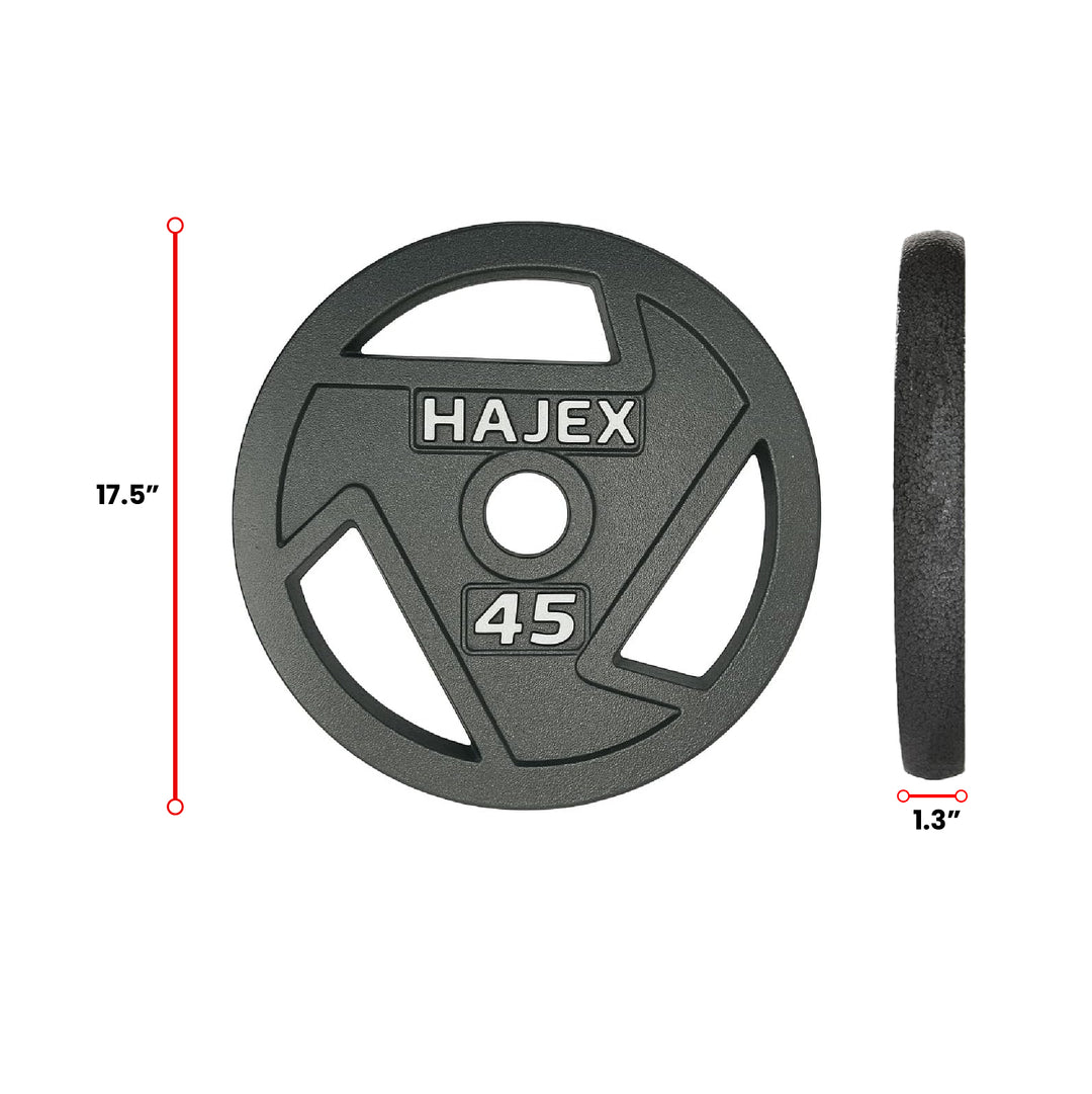 Plaques de poids en fonte HAJEX Tri Grip