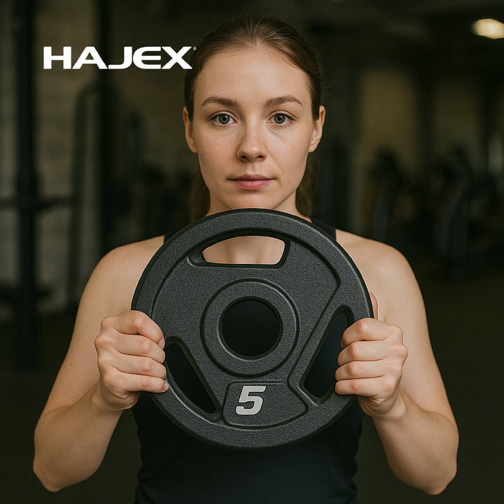 Plaques de poids en fonte HAJEX Tri Grip