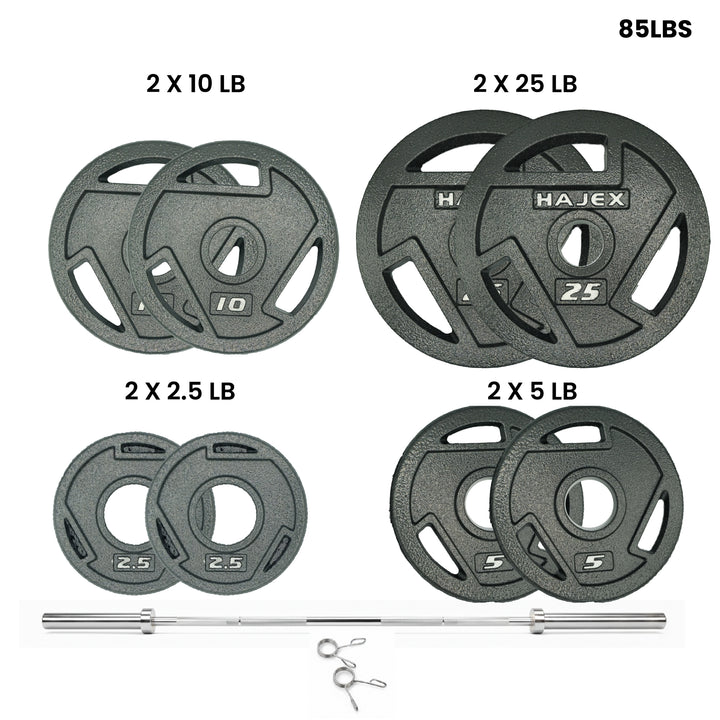 Plaques de poids en fonte HAJEX Tri Grip