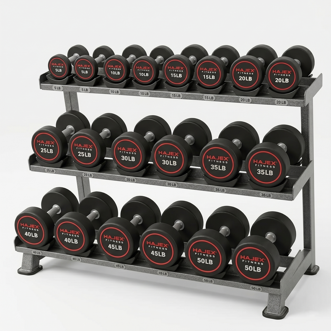 Ensemble d'haltères ronds HAJEX de 5 à 50 LB