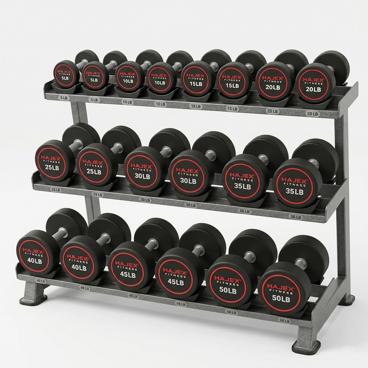 Ensemble d'haltères ronds HAJEX de 5 à 50 LB