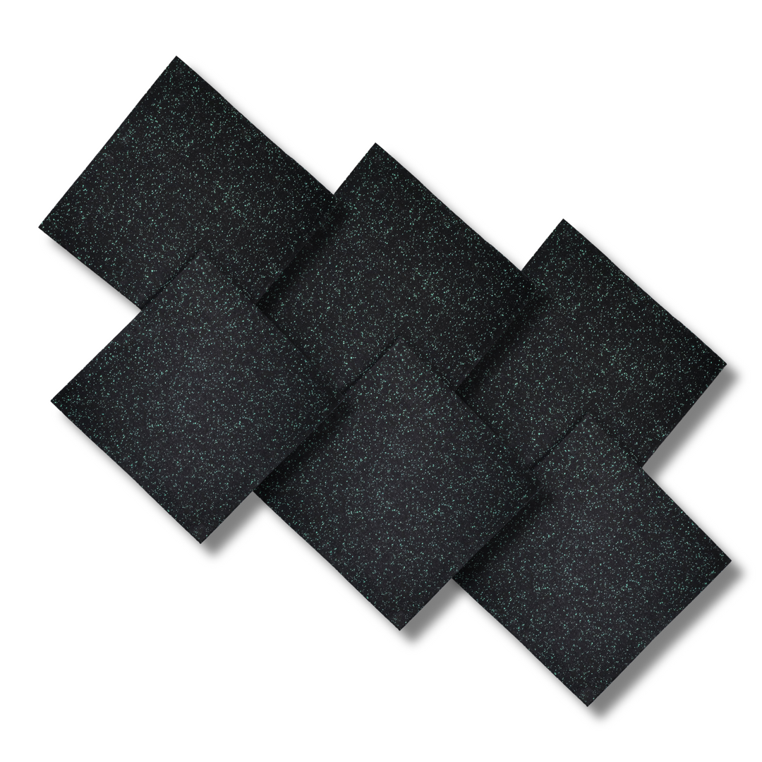 HAJEX Hard Floor Mats for Gym - Pack of 6