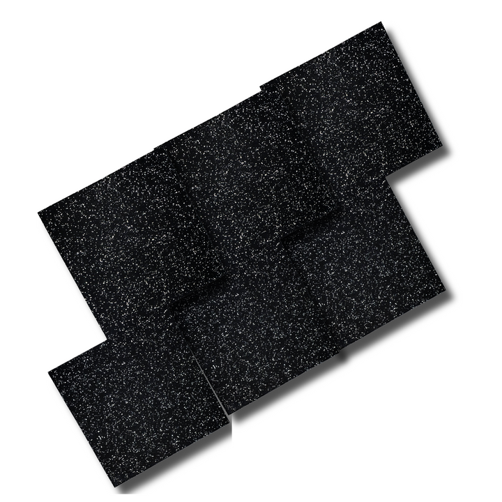 HAJEX Hard Floor Mats for Gym - Pack of 6