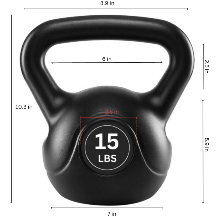 kettlebell 15 lbs size