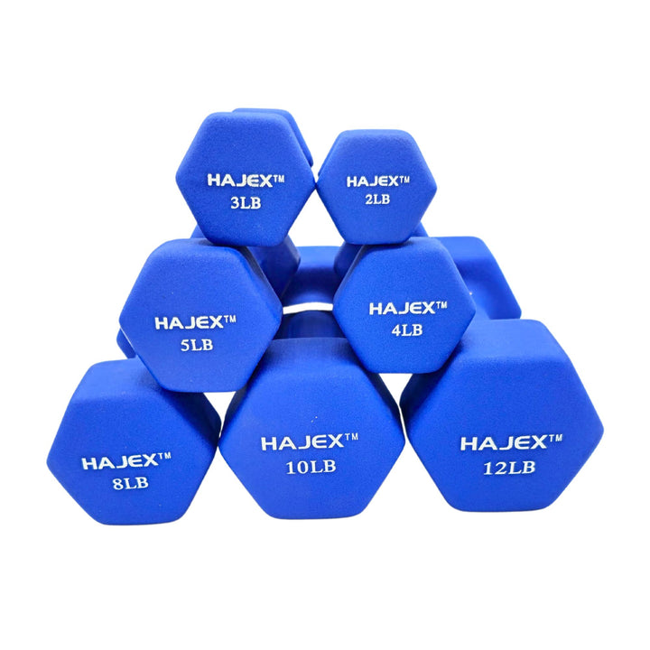 Neoprene Dumbbells' Sets With Rack