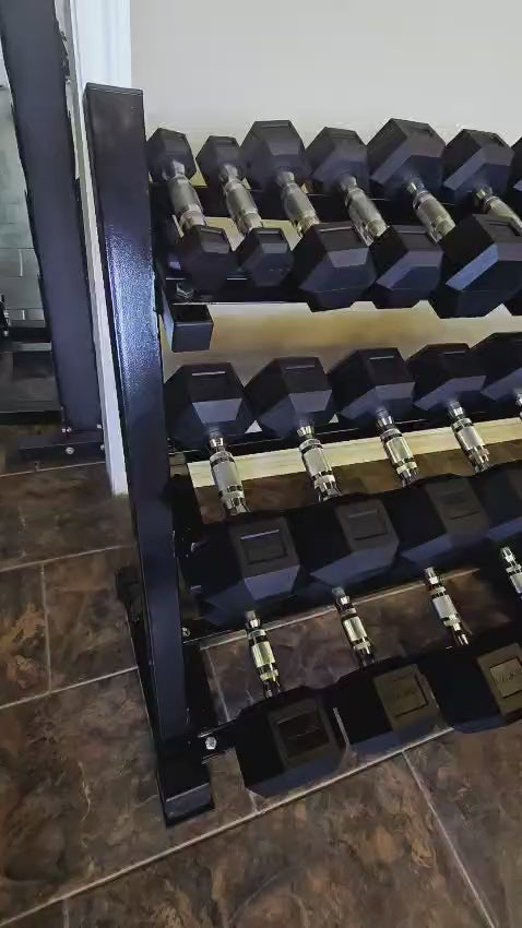 Haltères hexagonaux en caoutchouc au Canada (2,5 à 120 LB)