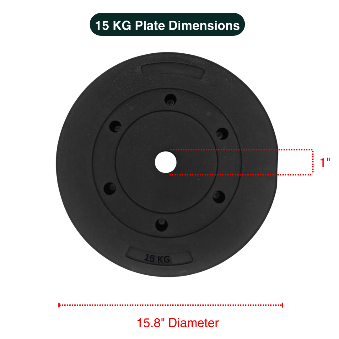 Standard & Olympic PVC Weight Plates in KG