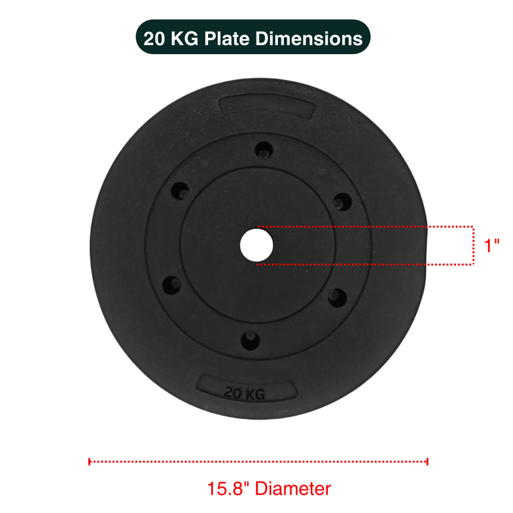 Standard & Olympic PVC Weight Plates in KG