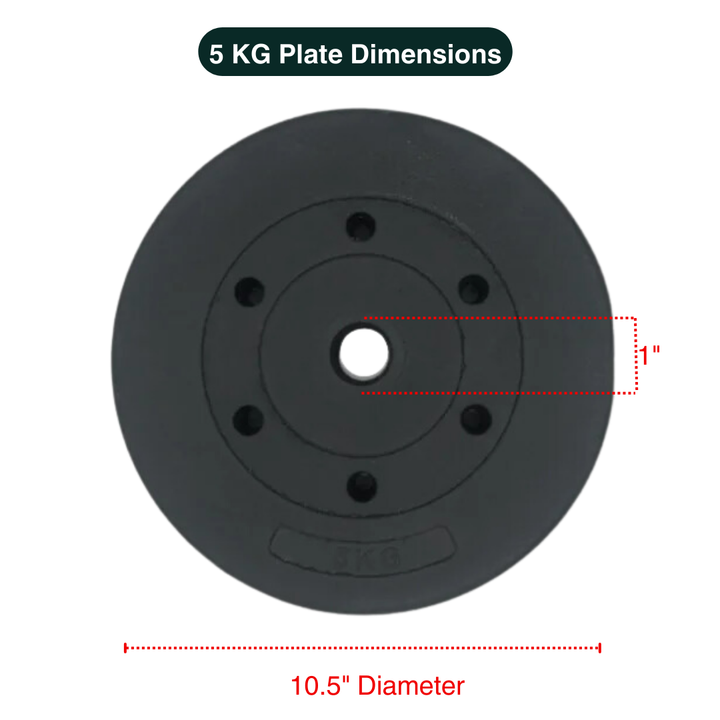 Standard & Olympic PVC Weight Plates in KG