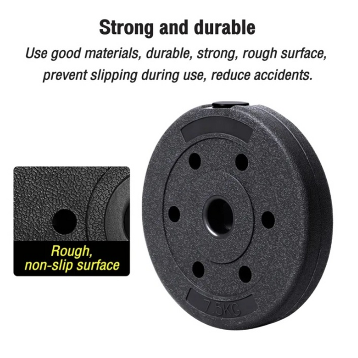 Standard & Olympic PVC Weight Plates Sets with Barbell 1" & 2"