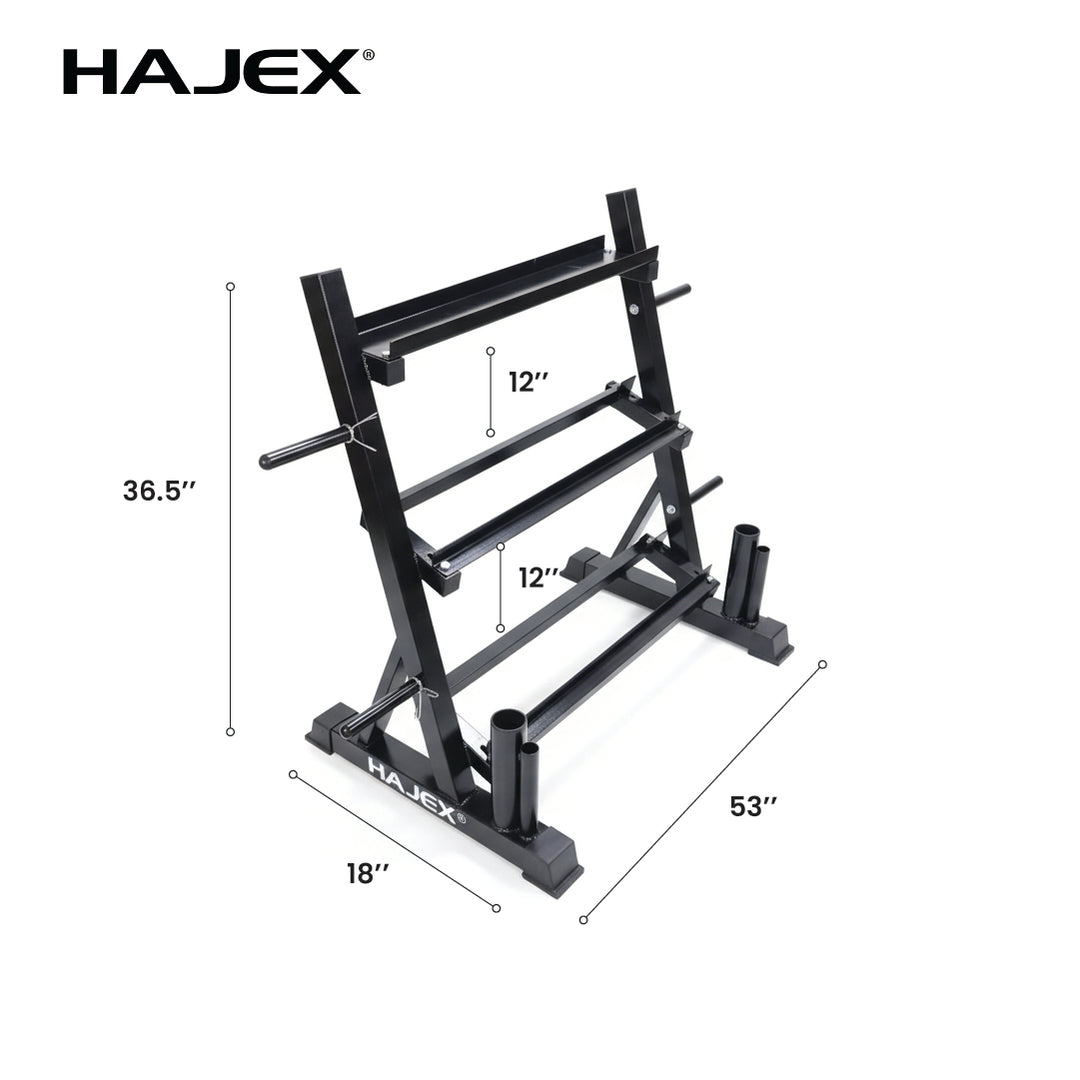 Supports d'haltères en acier verticaux et horizontaux (3, 6, 8, 10 niveaux)