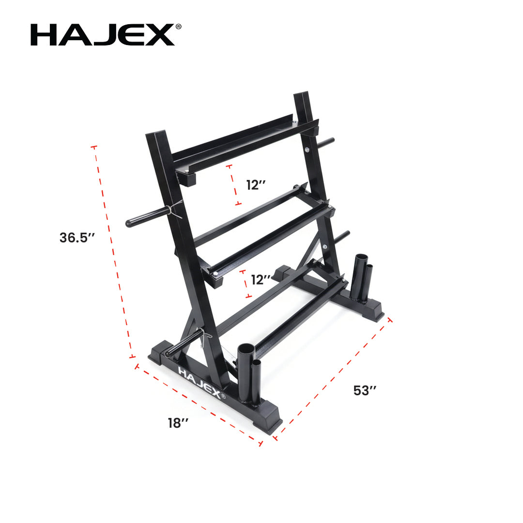 Supports d'haltères en acier verticaux et horizontaux (3, 6, 8, 10 niveaux)