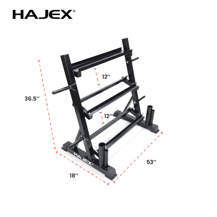 Supports d'haltères en acier verticaux et horizontaux (3, 6, 8, 10 niveaux)