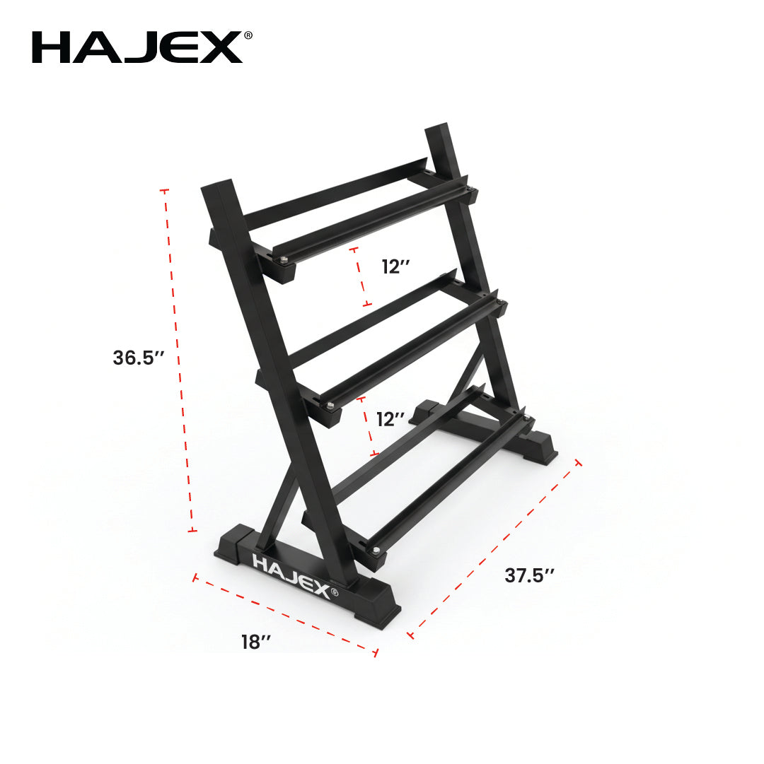 Supports d'haltères en acier verticaux et horizontaux (3, 6, 8, 10 niveaux)