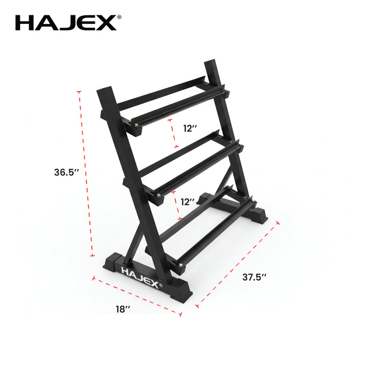 Supports d'haltères en acier verticaux et horizontaux (3, 6, 8, 10 niveaux)
