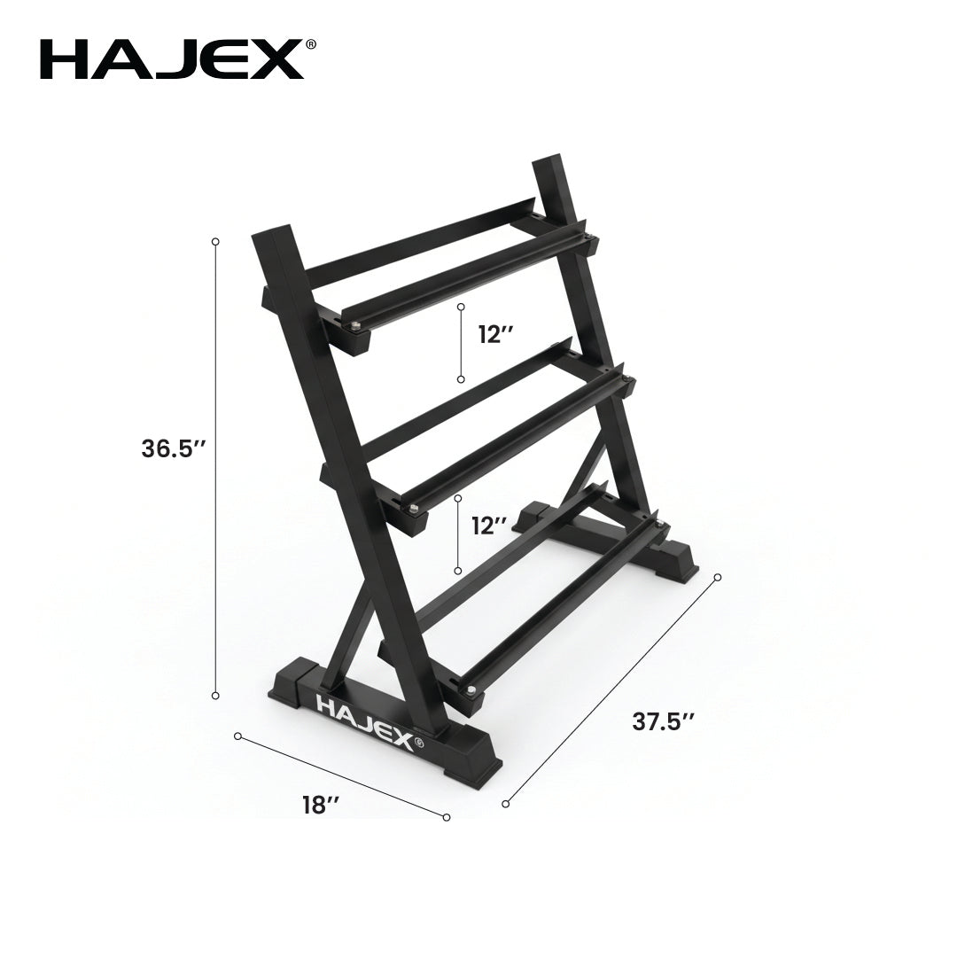 Supports d'haltères en acier verticaux et horizontaux (3, 6, 8, 10 niveaux)