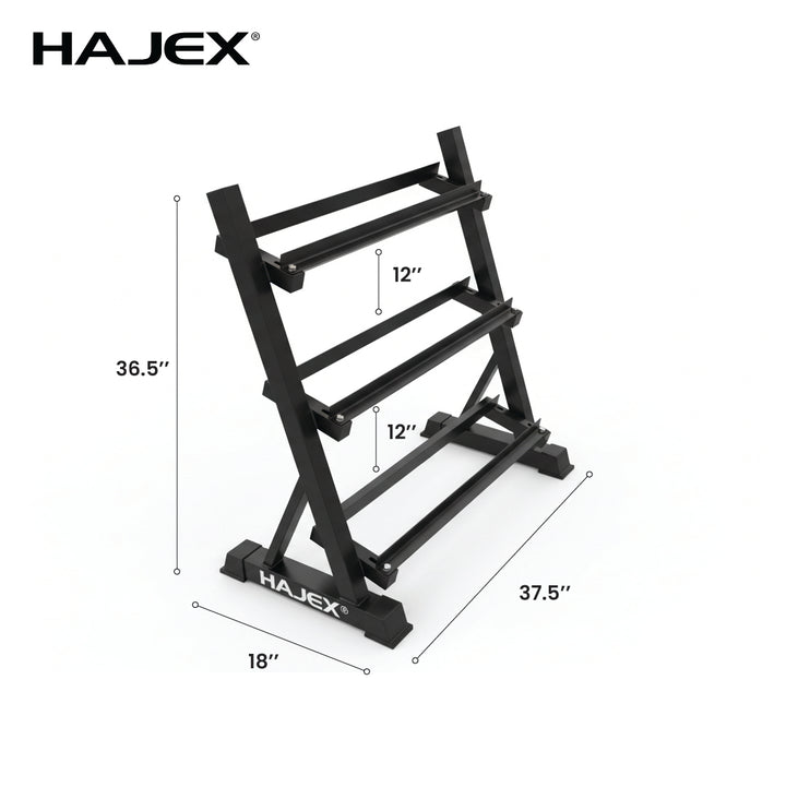 Supports d'haltères en acier verticaux et horizontaux (3, 6, 8, 10 niveaux)